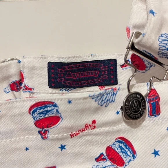 *RARE* AYMMY IN THE BATTY GIRLS JUNK PATTERNED OVERALLS - US S - Picture 3 of 6